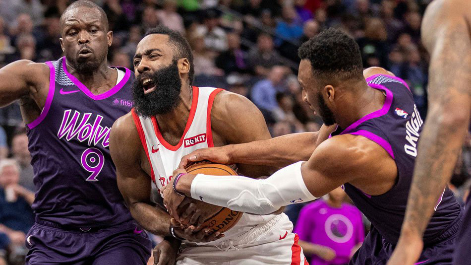  森林狼双塔发威横扫对手  